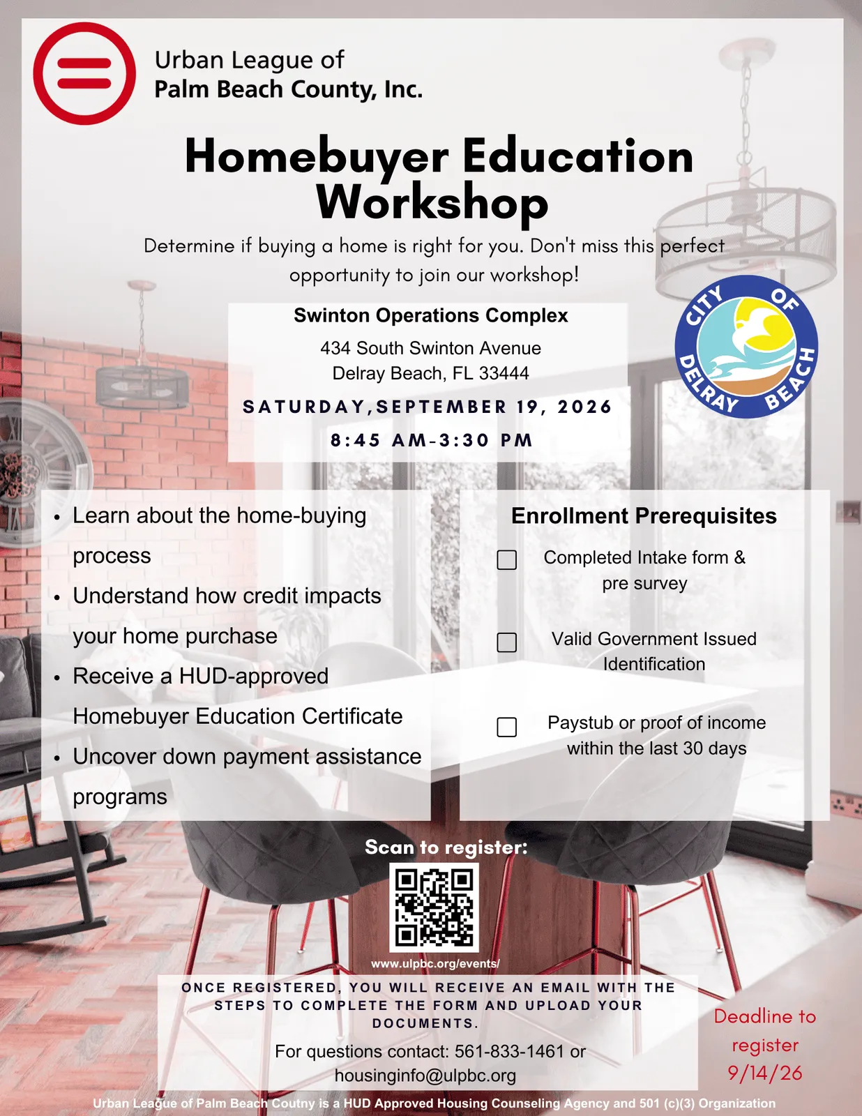 In Person Homebuyer Education Workshop in Delray Beach