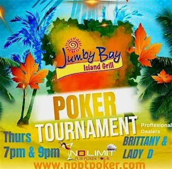 FREE Texas Hold'em Poker Tournament @ Jumby Bay in Abacoa Thursdays 7PM