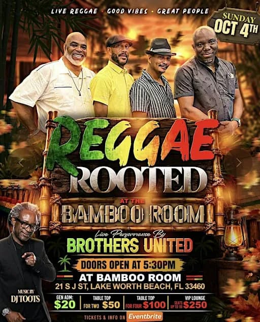 Reggae Rooted at The Bamboo Room