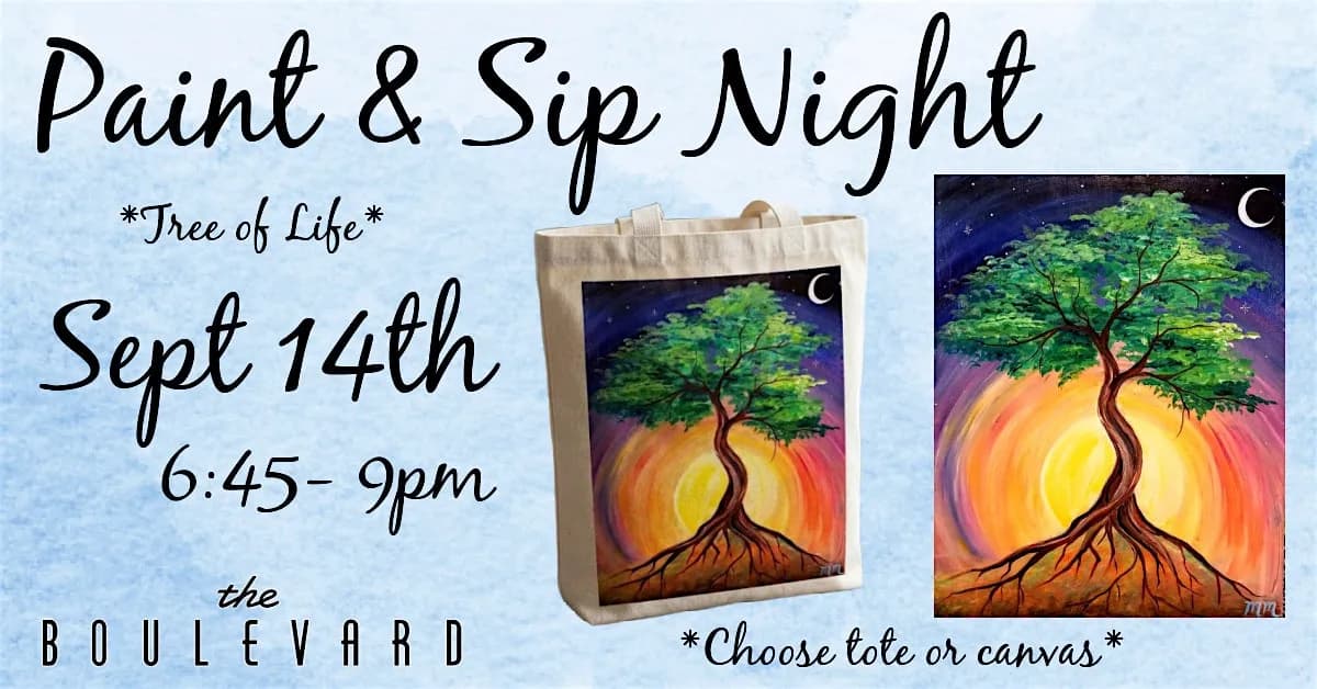 Tree of Life Tote or Canvas Paint Night
