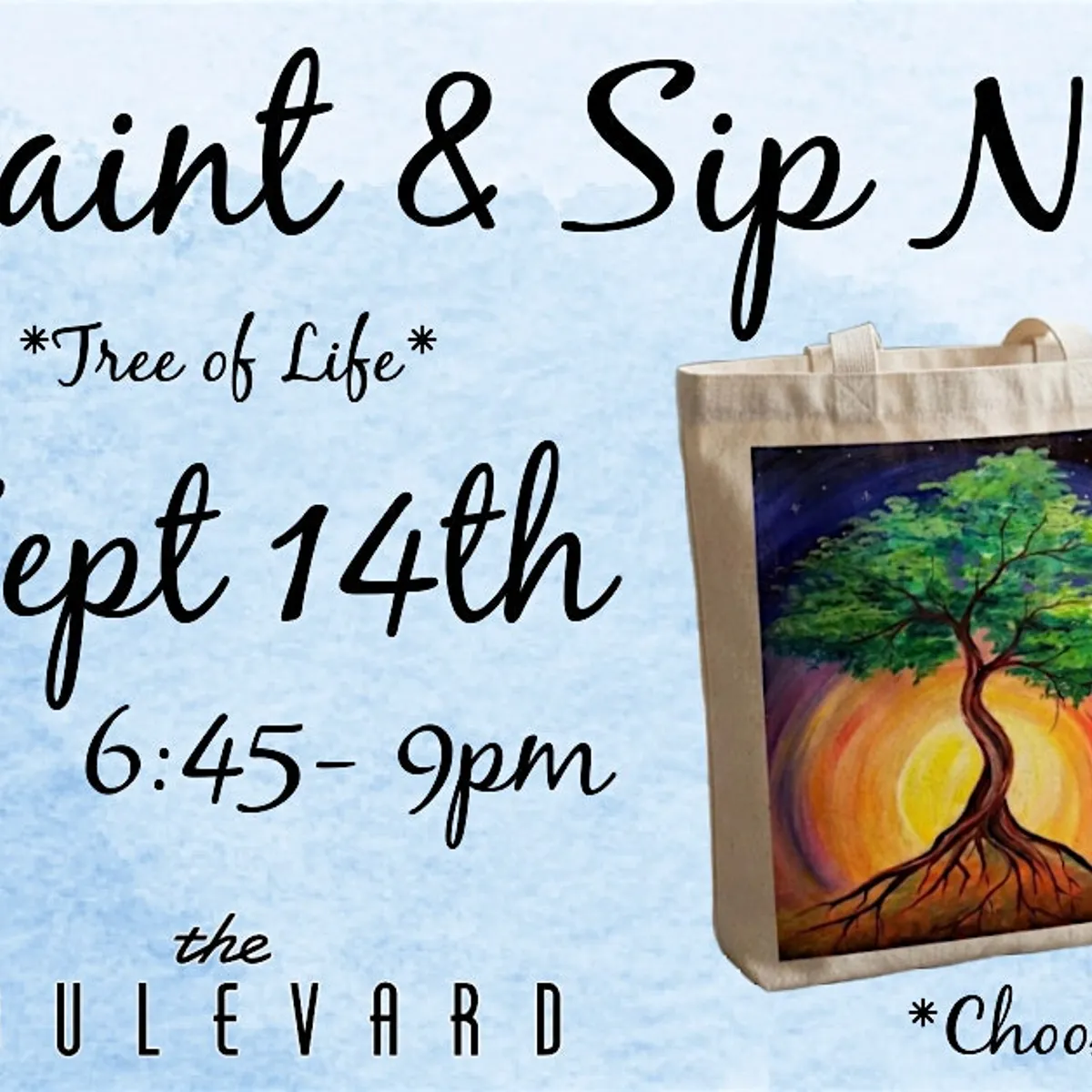 Tree of Life Tote or Canvas Paint Night