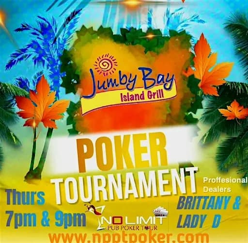 FREE Texas Hold'em Poker Tournament @ Jumby Bay in Abacoa Thursdays 7PM