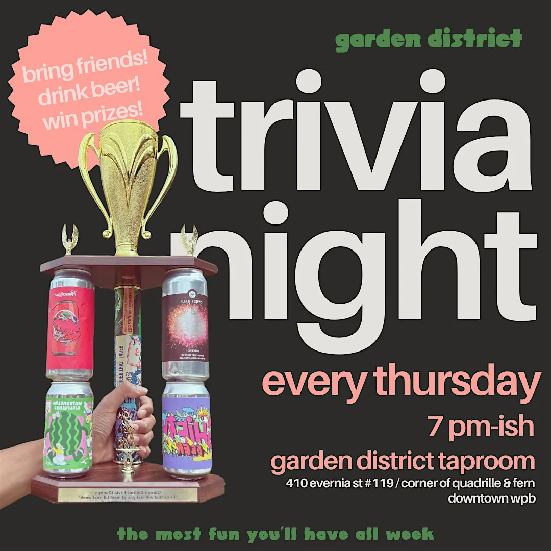 Trivia Night at Garden District Taproom