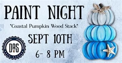 Coastal Pumpkin Wood Stack Paint Night