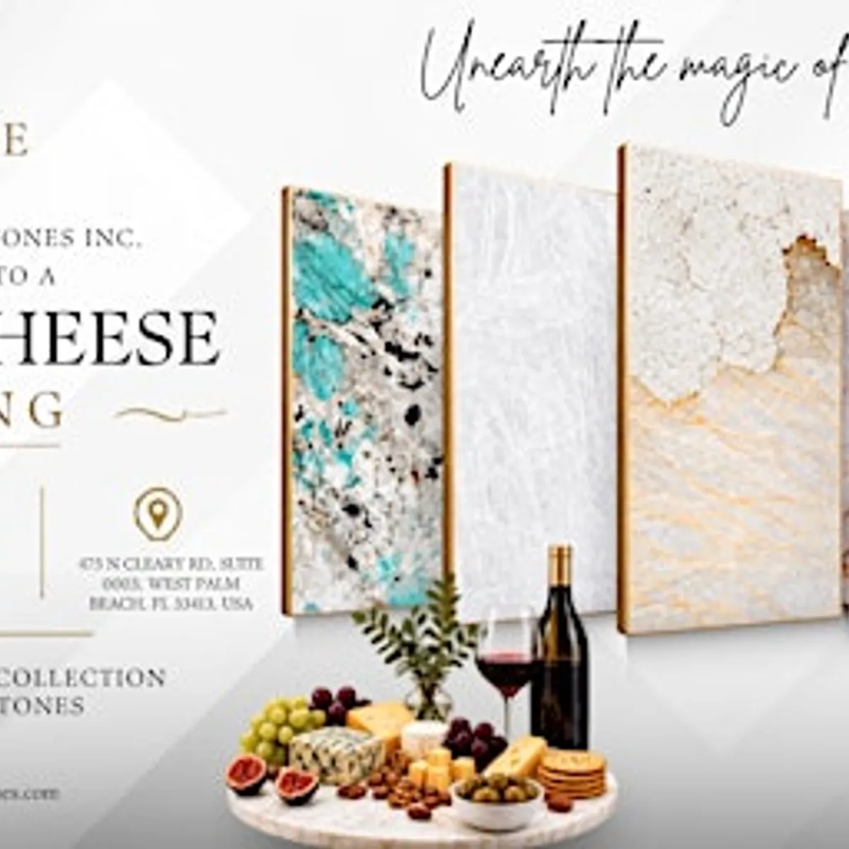 Wine & Cheese Evening at Lumiere Luxury Stones Inc.