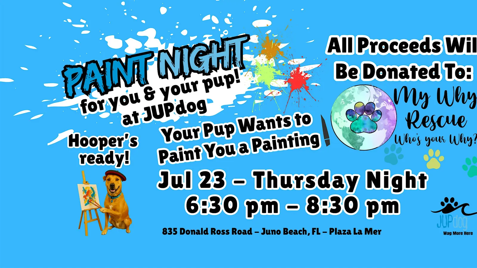 Paint Night for you & your pup at JUPdog