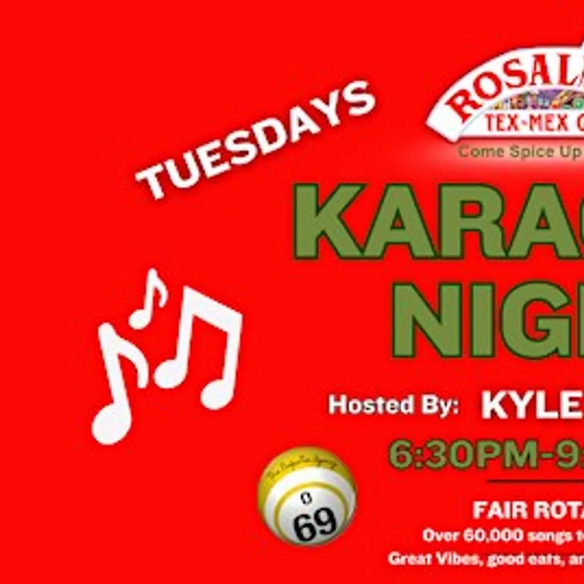 Tuesday Karaoke at Rosalita's Tex Mex Grill