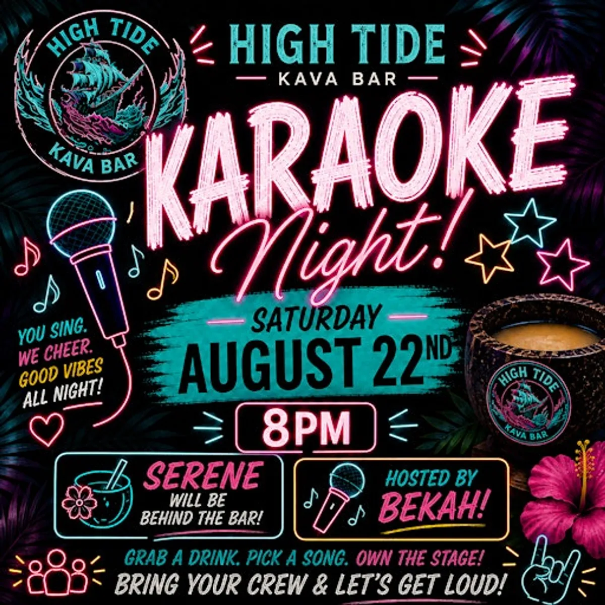 Karaoke Night at High Tide Kava Bar