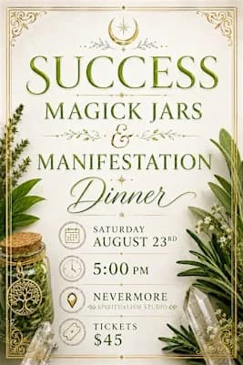 Success Magick Jars and Manifestation Dinner