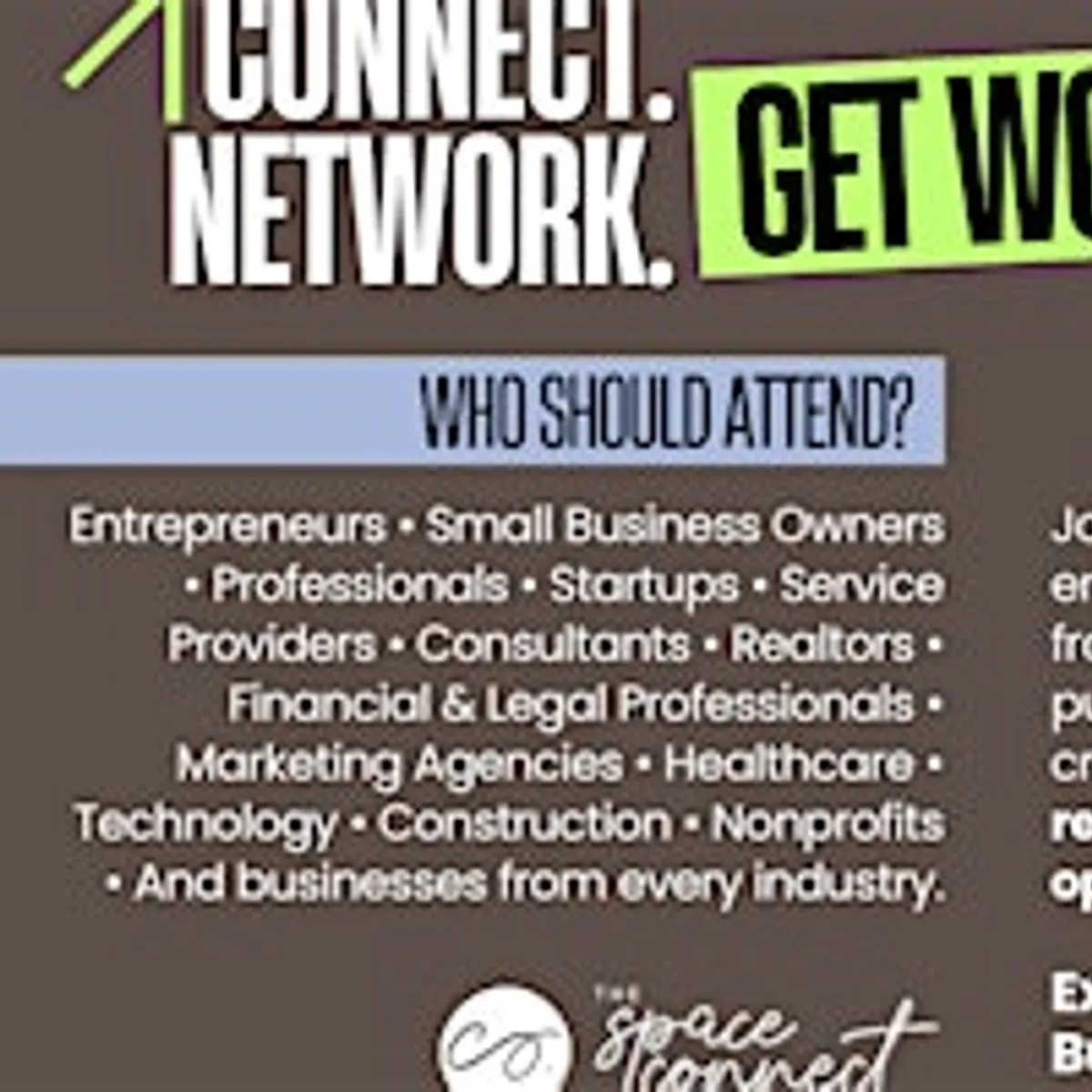 Connect. Network. Get Work. (September Edition)