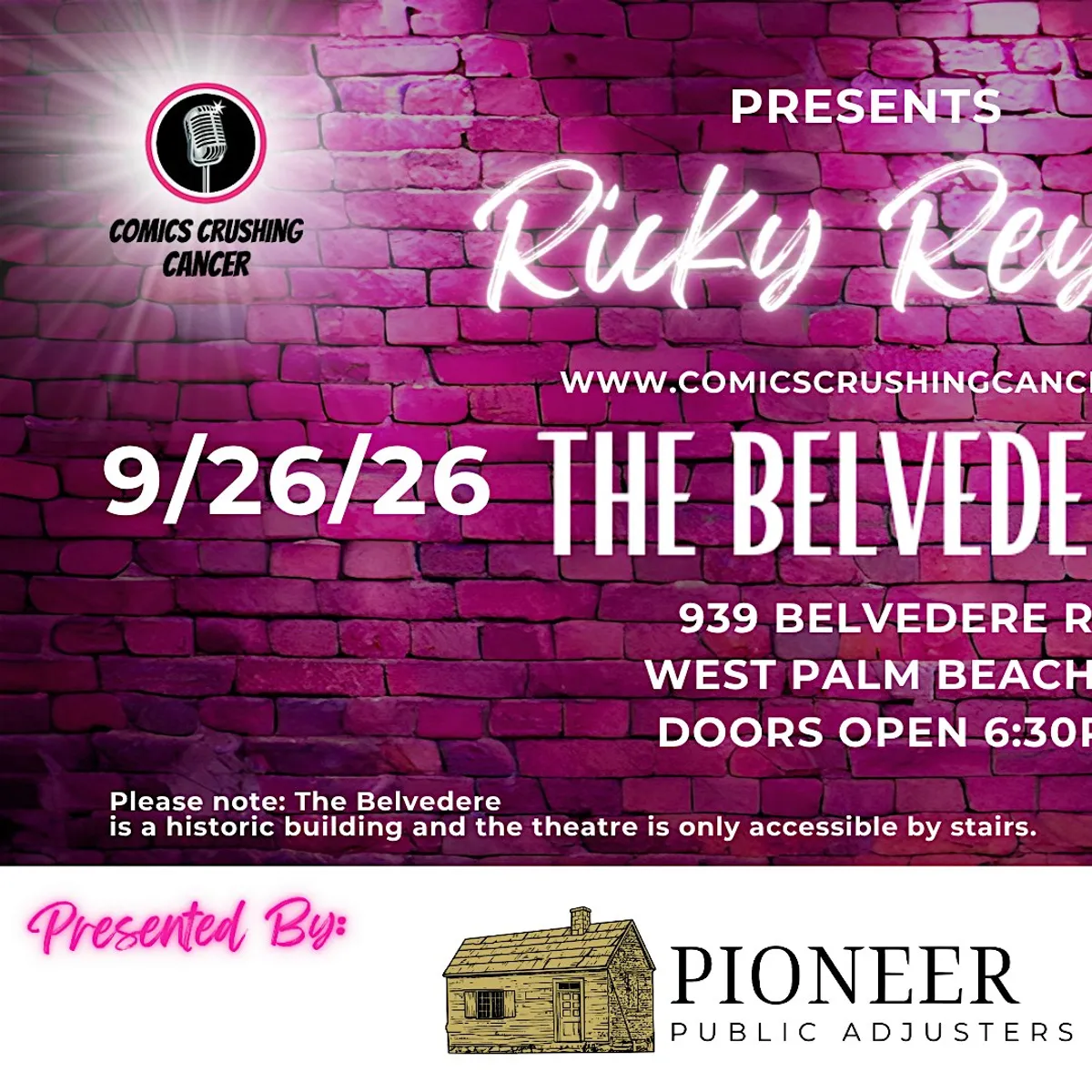 Comedian Ricky Reyes at The Belvedere