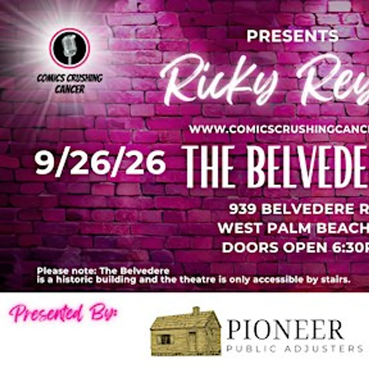Comedian Ricky Reyes at The Belvedere