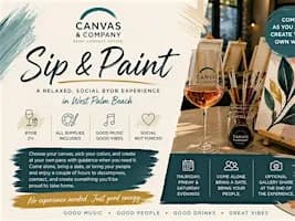 Social Sip & Paint @ Canvas & Company | BYOB | WPB | 18+