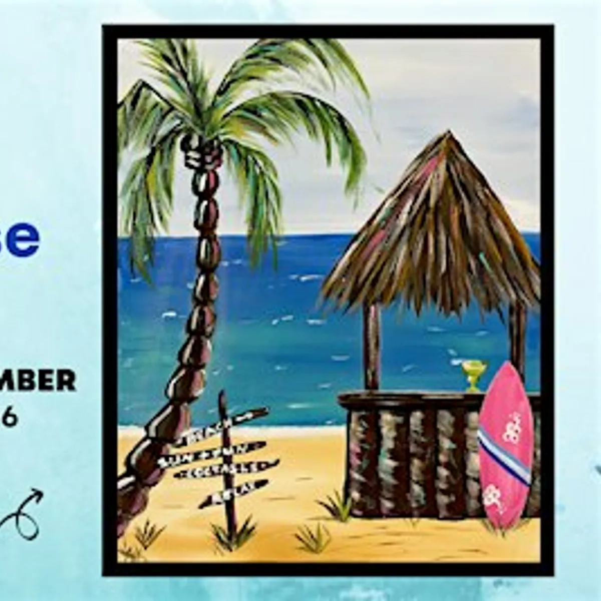 Summer Paradise Tiki Hut Paint Party @ Frost Ice Cream in West Palm Beach!