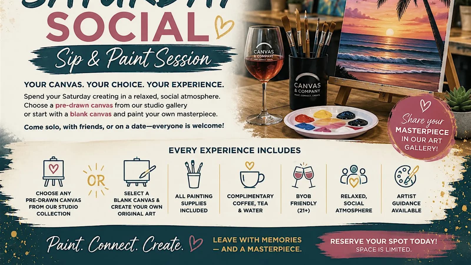 Saturday Social: Sip & Paint Session