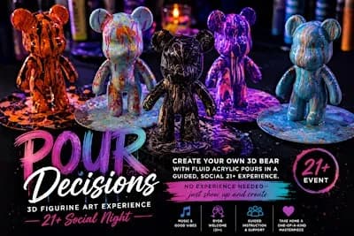 Pour Decisions: DIY Acrylic Bear Painting Experience