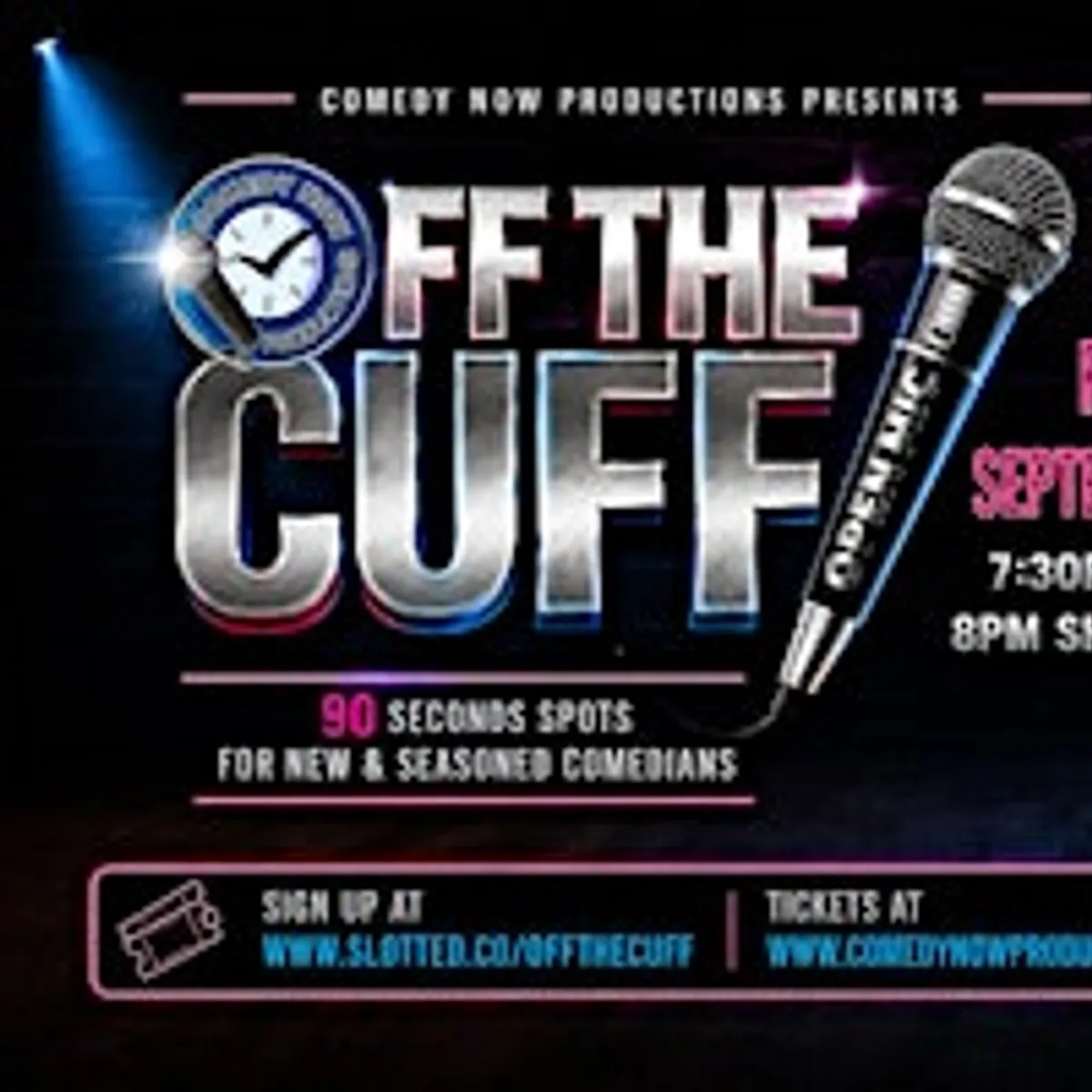 Off The Cuff - Live Taping of Comedy Reality Event - with Panelist GUS TATE