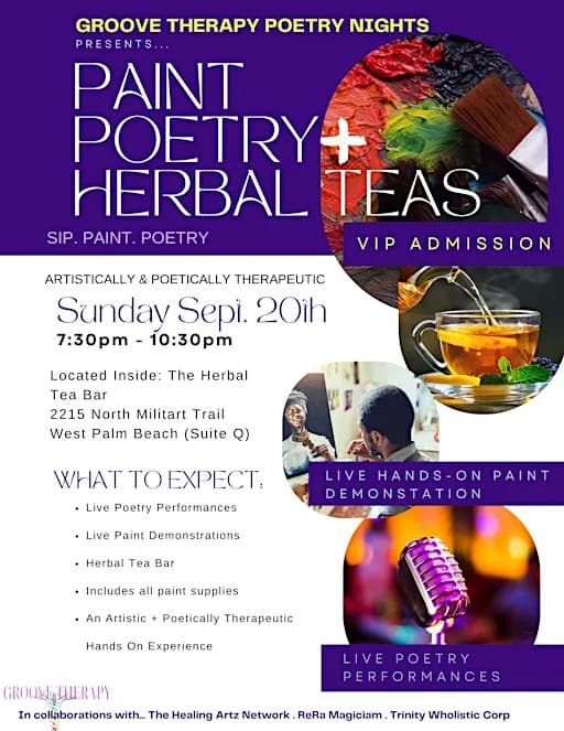 PAINT POETRY + HERBAL TEAS (A POETICALLY INFUSED SIP AND PAINT)