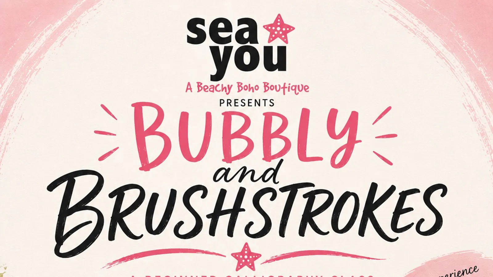 Bubbly and Brushstrokes: A Beginner Calligraphy Class