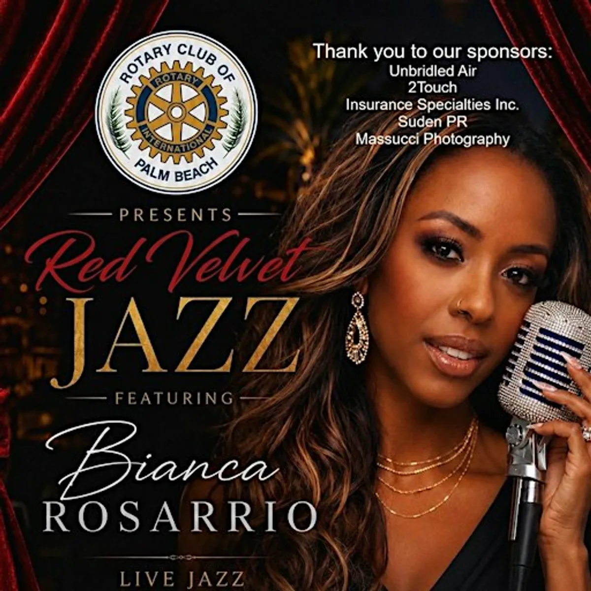 Tue Sept 29th 6pm Red Velvet Rooftop Jazz at Hotel AKA West Palm