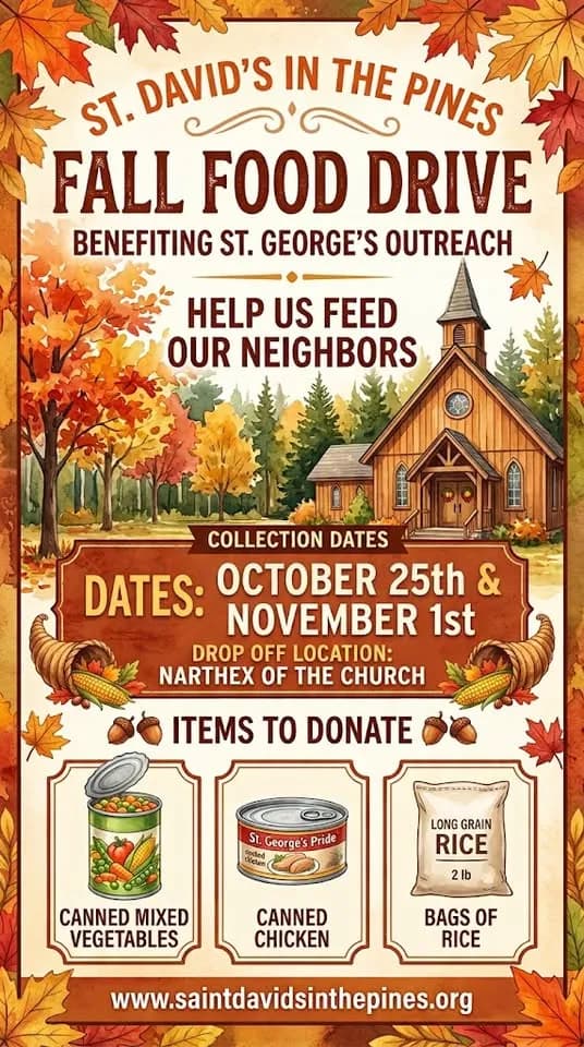 St. David's In the Pines: Fall Food Drive