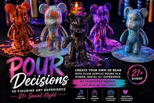 Pour Decisions: DIY Acrylic Bear Painting Experience