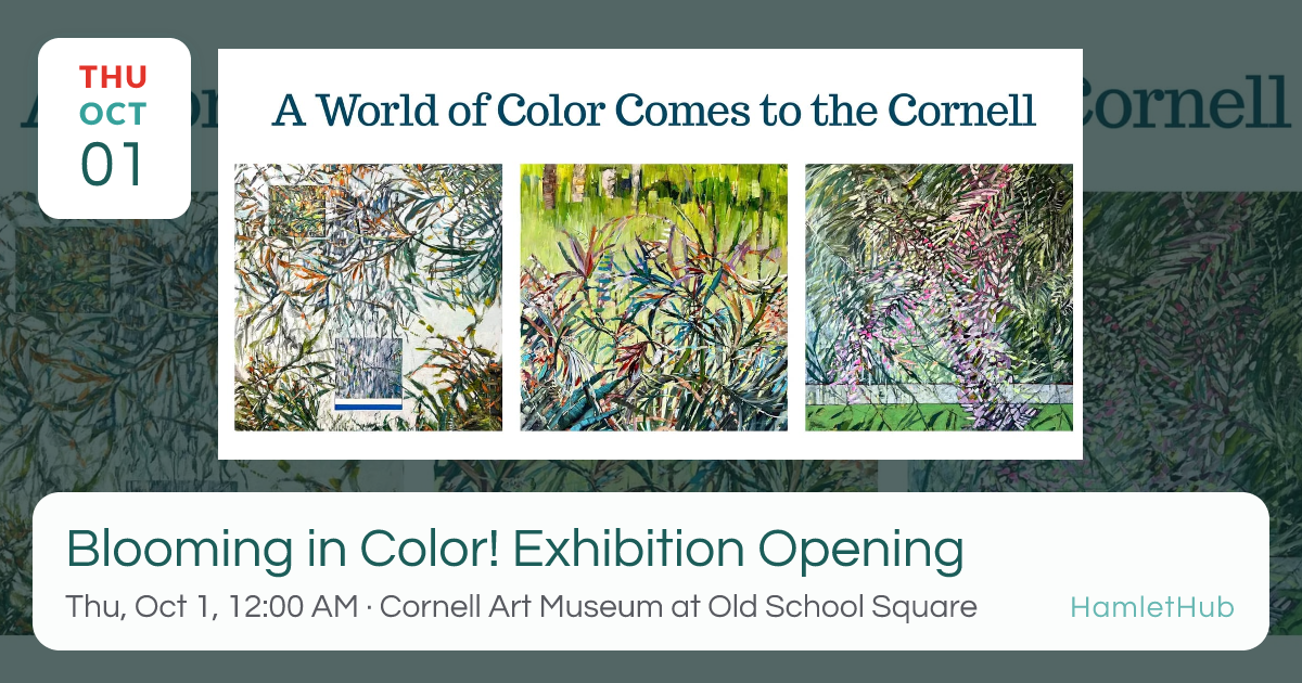 Blooming in Color! Exhibition Opening · Oct 1 · Delray Beach, FL ...