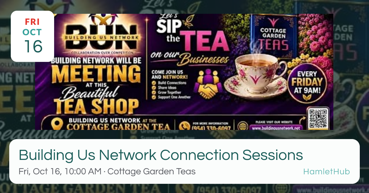 Building Us Network Connection Sessions · Oct 16 · Wellington, FL ...