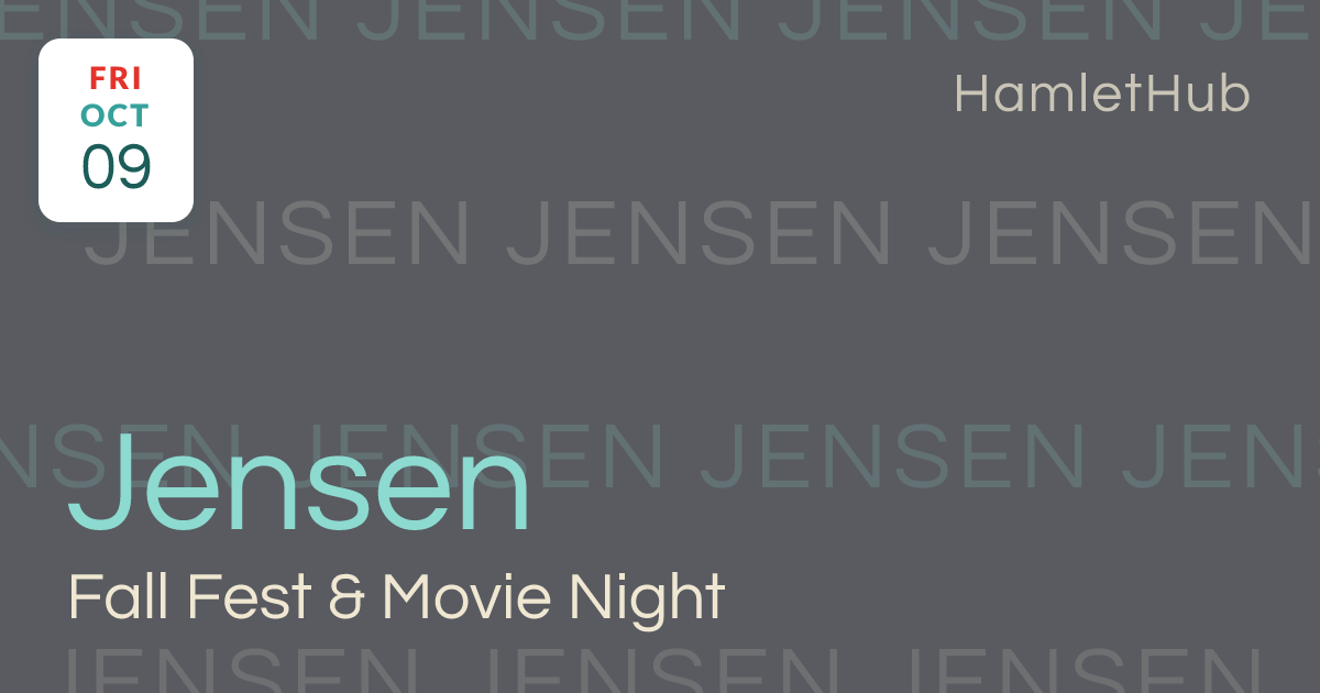 Fall Fest & Movie Night | Jensen Beach · Oct 9 · HamletHub