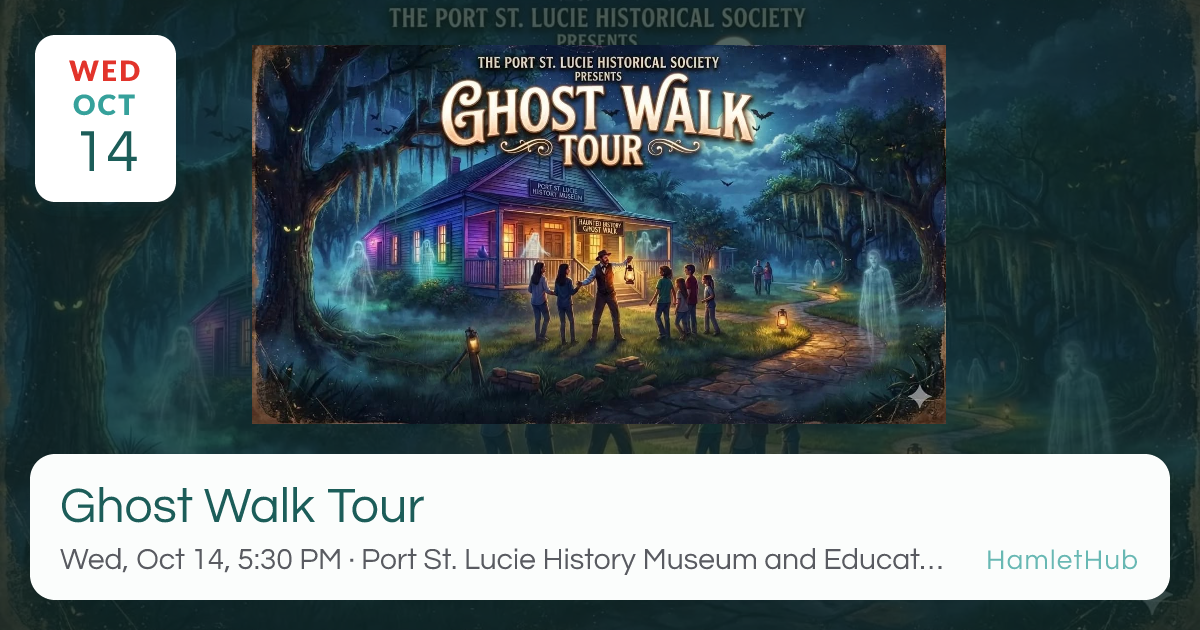 Ghost Walk Tour · Oct 14 · HamletHub