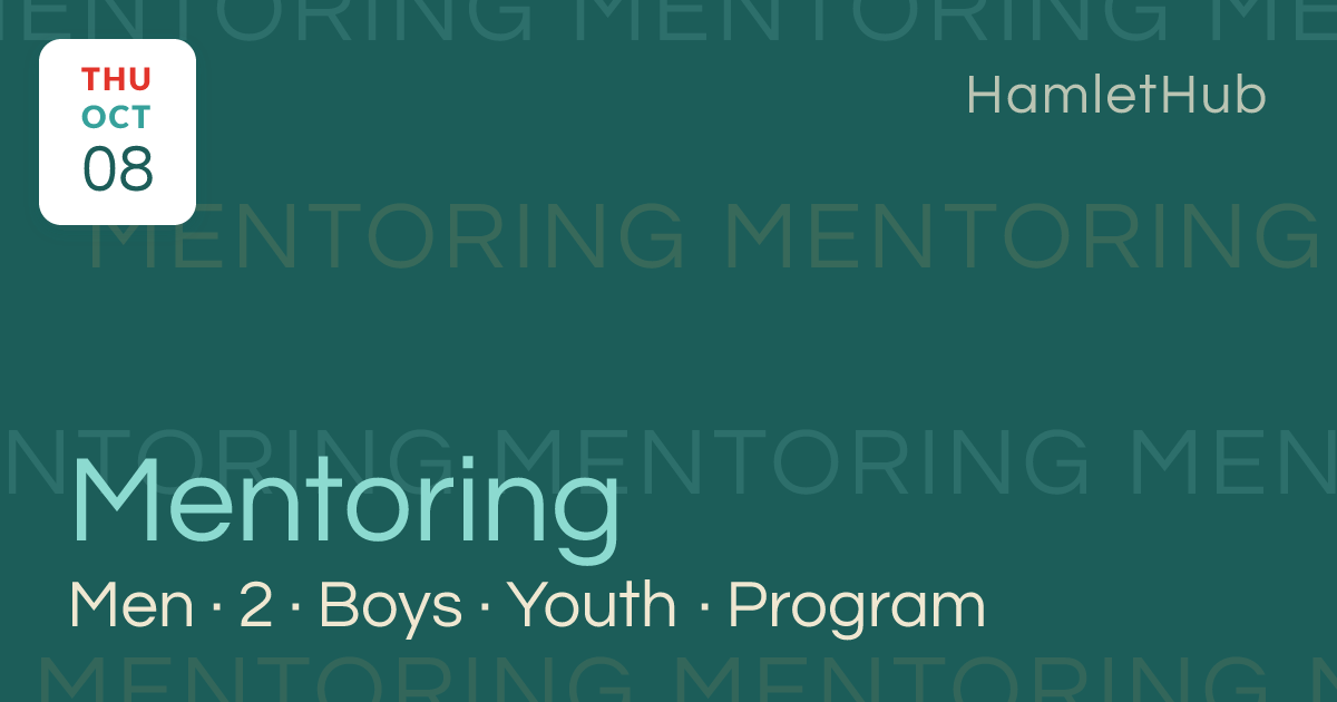 Men 2 Boys - Youth Mentoring Program · Oct 8 · Fort Lauderdale, FL ...