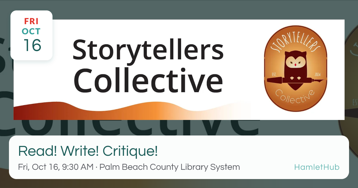 Read! Write! Critique! · Oct 16 · HamletHub