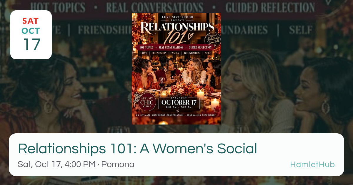 Relationships 101: A Women's Social · Oct 17 · Lake worth beach, FL ...